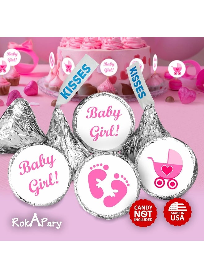 Creativity Labels 324 Pink Its a Girl Baby Shower Favors Stickers For Baby Shower Or Baby Sprinkle Party - Image 2