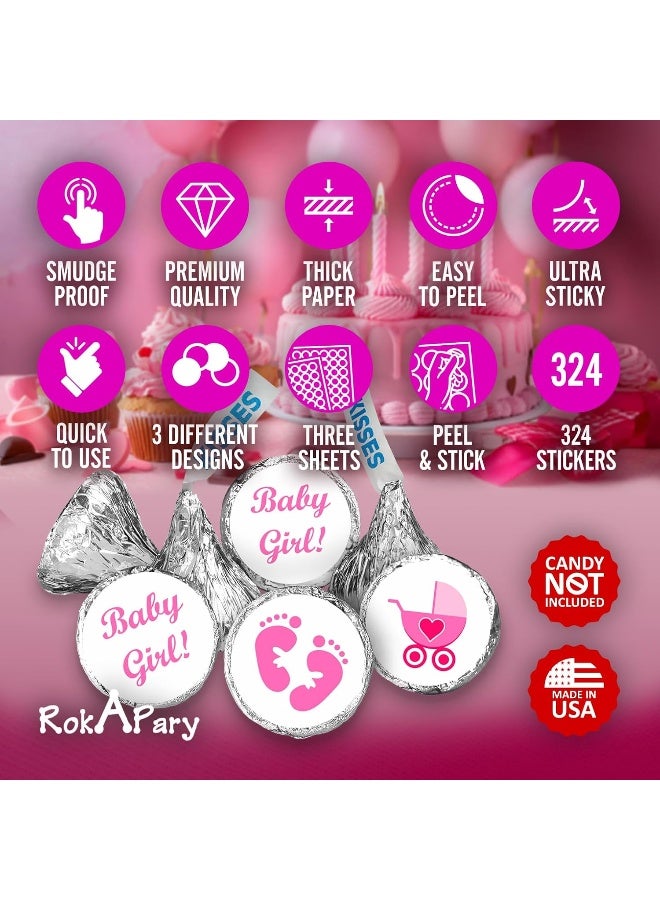 Creativity Labels 324 Pink Its a Girl Baby Shower Favors Stickers For Baby Shower Or Baby Sprinkle Party - Image 3