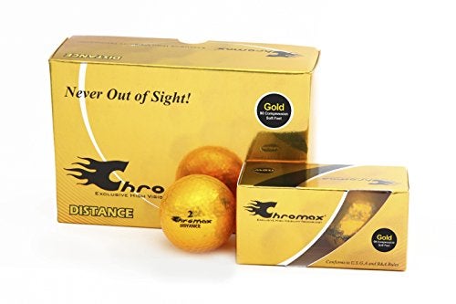 Chromax High Visibility Distance Golf Balls 6-Pack - Gold - Image 4