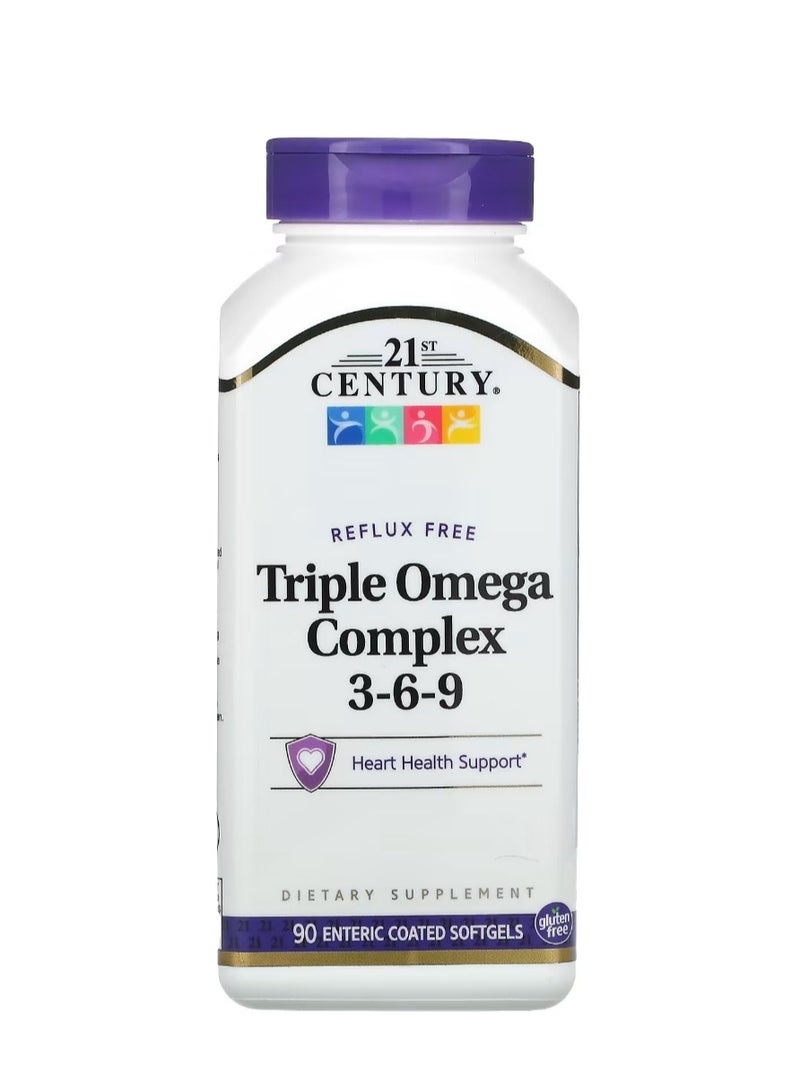 21st Century Triple Omega Complex 3-6-9 90 Enteric Coated Softgels - Image 1