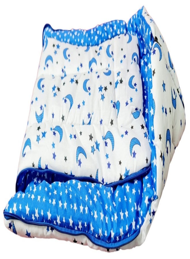 First Kick Baby Compressible Sleeping Bag Pack of Soft Cotton Fiber Filled Security Bag Royal Blue White - Image 5