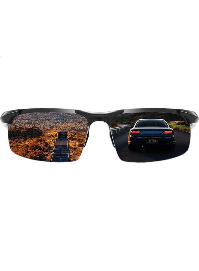 CAPONI Color-Changing Polarized Sunglasses Men Day And Night Dual-Use Driving Special Night Vision Glasses Uv Protection Sunscreen - Image 2