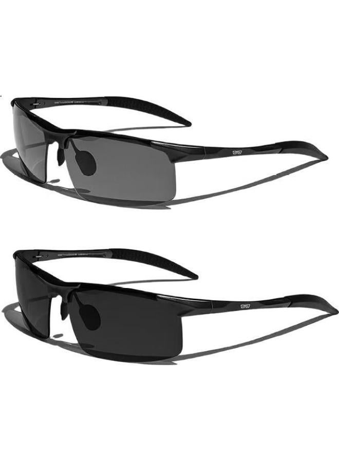 CAPONI Color-Changing Polarized Sunglasses Men Day And Night Dual-Use Driving Special Night Vision Glasses Uv Protection Sunscreen - Image 3