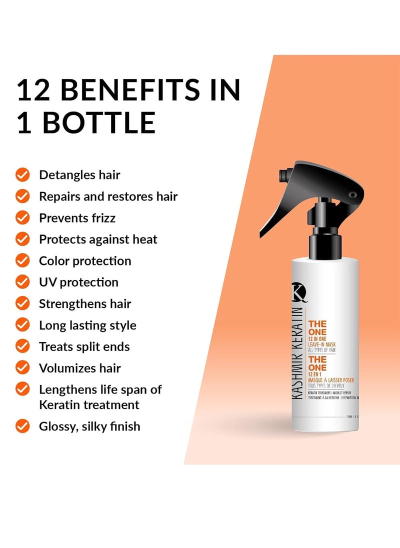 Kashmir Keratin THE ONE Leave In Mask 12 in 1 Hair Treatment 3.38 Fl Oz. NEW PRESENTATION/NEW FORMULA  - Image 2