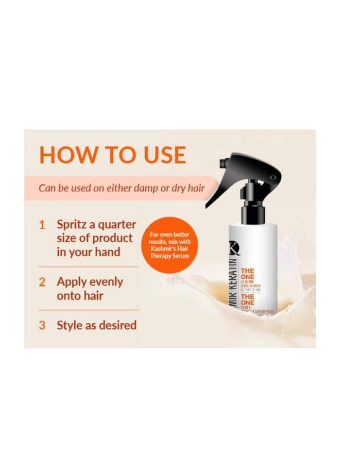 Kashmir Keratin THE ONE Leave In Mask 12 in 1 Hair Treatment 3.38 Fl Oz. NEW PRESENTATION/NEW FORMULA  - Image 4
