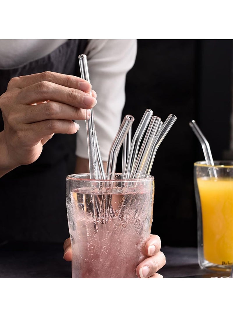 Glass Transparent Straw Set 5 Pieces - 4 x Straws, 1 x Brush, Healthy and Eco-friendly, Suitable for Everyday Drinking, Breakfast, Juice  - Image 4