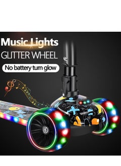 DMG TECH Kick Scooters for Kids, 3 Adjustable Height Foldable Scooter for Kids, Removable Seat, LED Light up Wheels and Music, Adjustable Handlebar, Indoor and Outdoor, for Children 1-10 Years Old  - Image 5