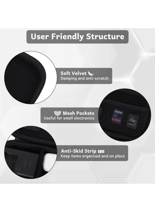 GadgetBite Organiser Portable Pouch for Electronic Accessories USB Cables, Power Bank, Battery, Hard Drive, SD Memory Card, Earphones, Travel Gadgets & Organiser Rugged Travel Friendly (Grey) - Image 2