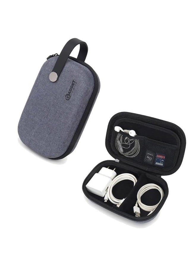 GadgetBite Organiser Portable Pouch for Electronic Accessories USB Cables, Power Bank, Battery, Hard Drive, SD Memory Card, Earphones, Travel Gadgets & Organiser Rugged Travel Friendly (Grey) - Image 5