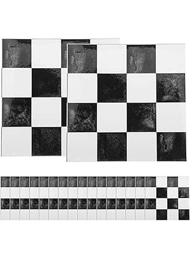 Waterproof Peel And Stick 3D Mosaic Tile Stickers 30Pcs 10x10cm For Kitchen Bathroom Wall - Image 1