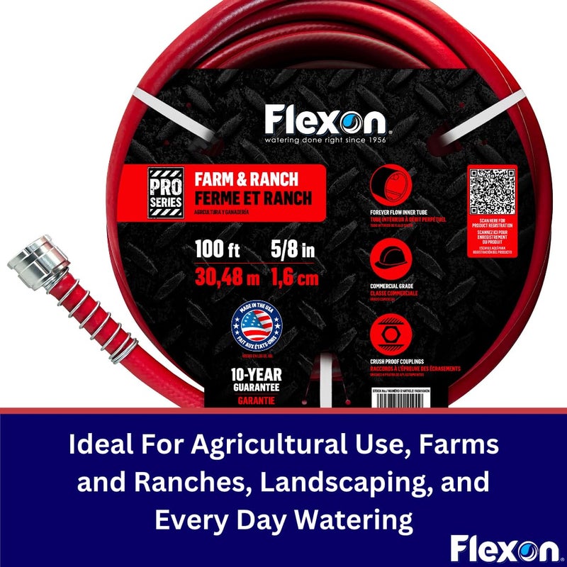 Flexon 3/4" x 100ft Farm & Ranch Garden Hose - Image 2