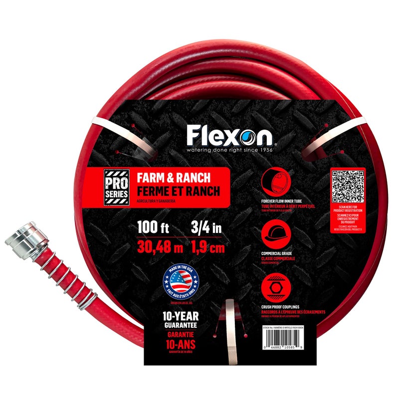 Flexon 3/4" x 100ft Farm & Ranch Garden Hose - Image 1