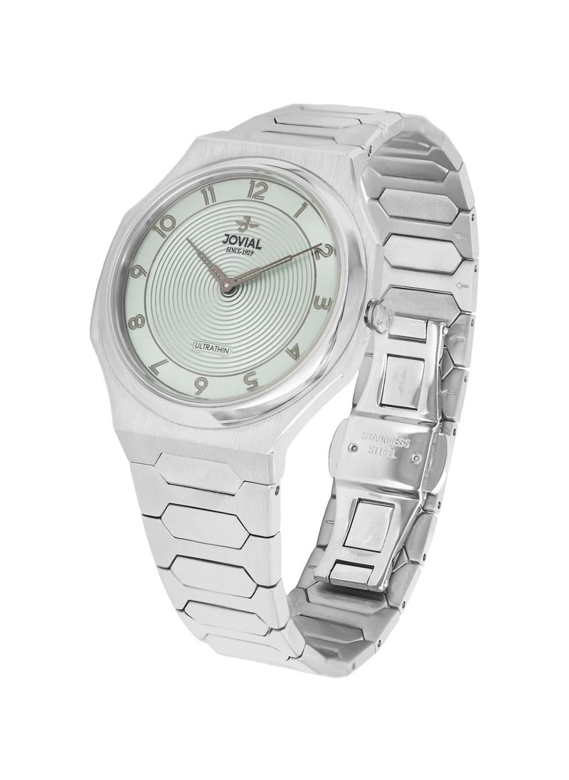 Jovial JOVIAL 1544LSMQ09E Women's Stainless Steel Band Watch, Ultrathin, 30mm, Mint Green Dial  - Image 2
