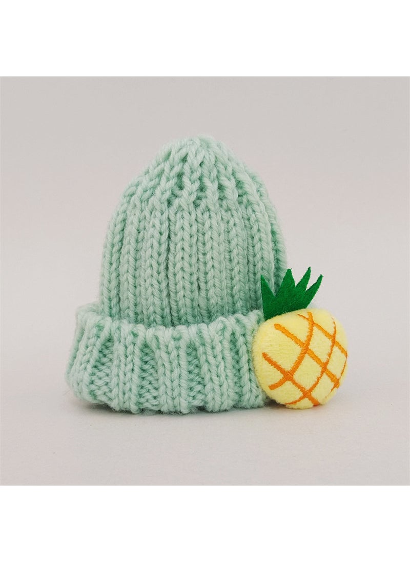 Labubu Cap Accessory 15cm Cotton Doll Hat Green pineapple hat single piece 