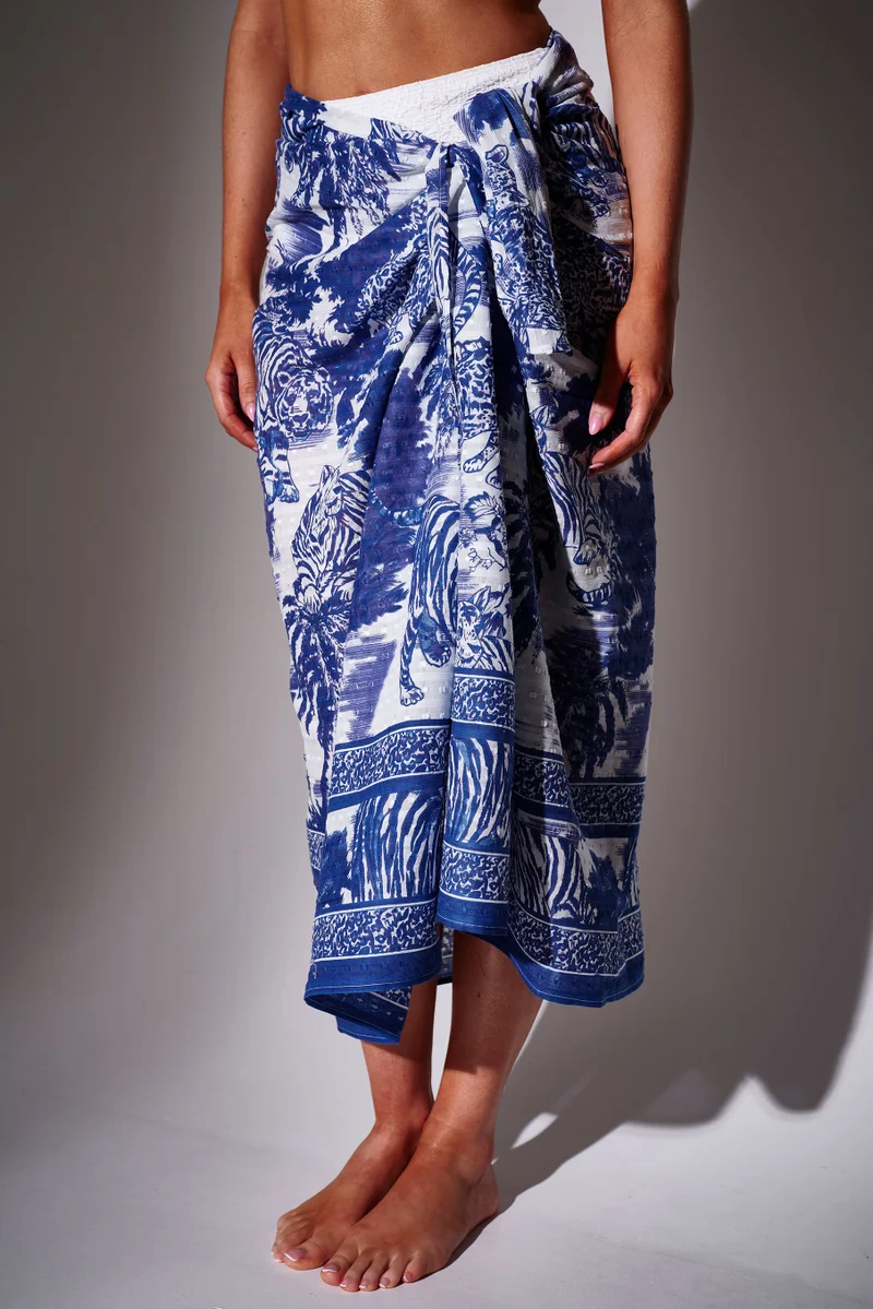 ساوث بيتش South Beach Leopard Printed Dobby Cotton Sarong