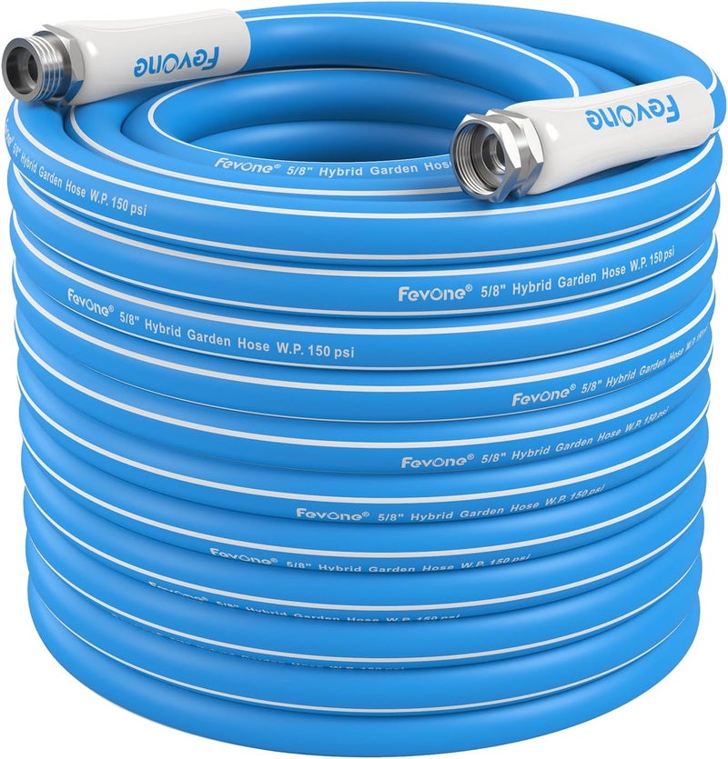 FEVONE Garden Hose 100 ft., Lightweight Hybrid Water Hose, Flexible and Durable, Leak-Free Connections - Image 1
