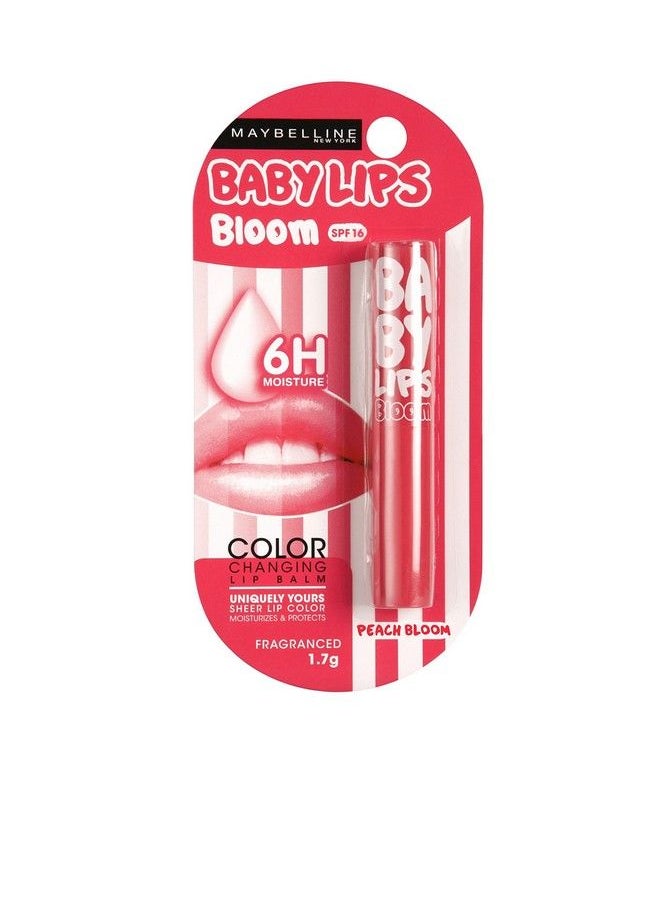 MAYBELLINE NEW YORK - Maybelline Baby Lips Color Changing Lip Balm, Peach Bloom, 1.7G - Image 1