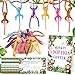 Gaiaring 25 Pcs Adopt A Hanging Monkey Pet Party Favors Monkey Stuffed Jungle Animal with Hook and Loop Hands Include 12 Large Plush Monkey 12 Adopt Cards 1 Adopt Sign for Adopt A Pet Party Monkey - Image 2