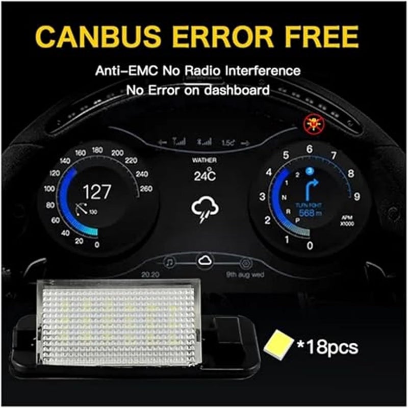 QASULER 2PCS License Plate Lights for BMW E36 - Image 3