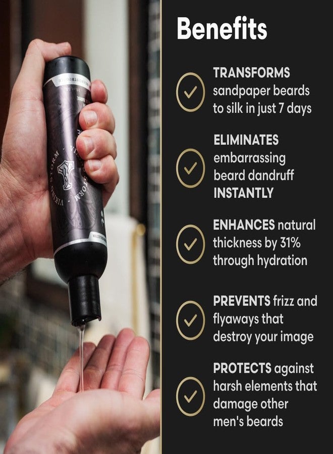 The Beard Struggle - Radiance Beard Wash & Conditioner Bundle - Silver Collection - Pack of 2, Viking Storm - Nourish, Cleanse, Softens, & Strengthens Beard - Beard Wash and Conditioner for Men - Image 3