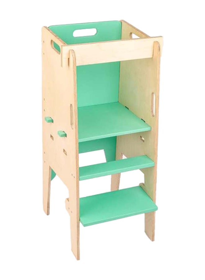 Curious Cub برج التعلم من خشب البتولا للأطفال - ستيب ستول مساعد مطبخ قابل للتعديل مع درابزين أمان - أساسيات مونتيسوري للاستقلال - مثالي لوقوف الأطفال من عمر 12 شهرًا إلى 5 سنوات - Image 1