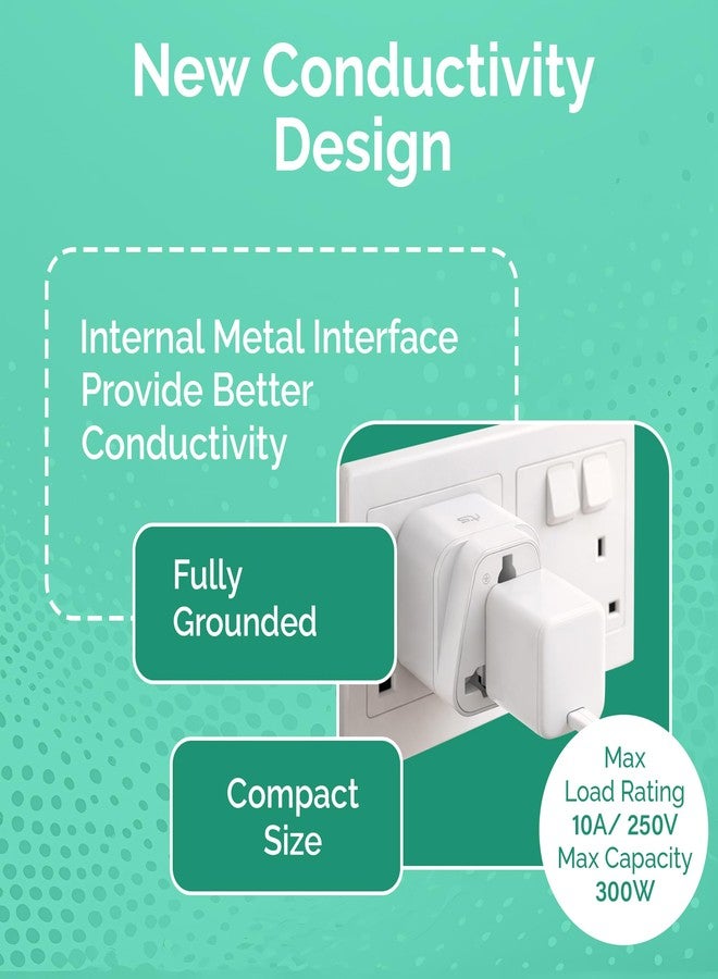 rts India US Converter Plug, India to USA, Canada & More - Type B Universal Travel Adapter Plug Compatible India to USA, Canada, Mexico, Japan, Thailand, Brazil, Philippines, Cuba, Taiwan (White) - Image 4