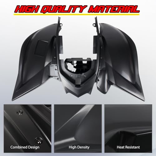 CPOWACE Rear Fender Flares Compatible with 2013-2025 Yamaha Raptor YFM 700/ 700R Accessories Extended Rear Mud Guards Mud Flaps - Image 2