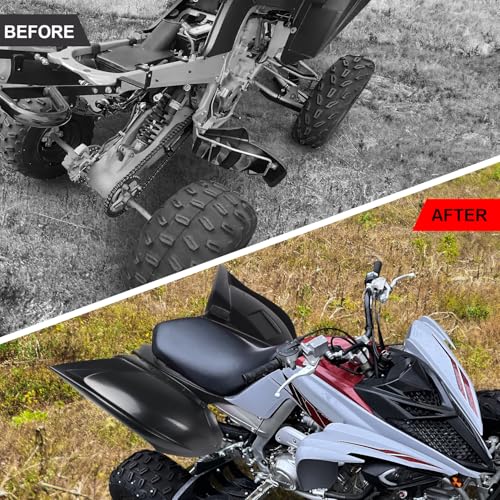 CPOWACE Rear Fender Flares Compatible with 2013-2025 Yamaha Raptor YFM 700/ 700R Accessories Extended Rear Mud Guards Mud Flaps - Image 3
