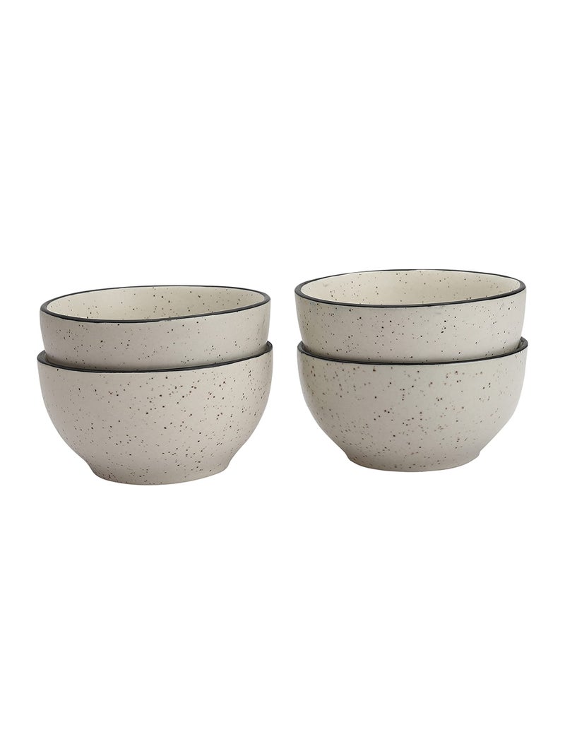 miah decor Handcrafted Gaura Collection- Stoneware Dinner Bowls -Set of 4 - Image 5