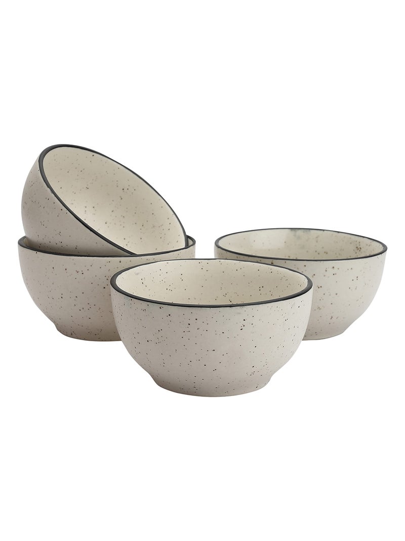 miah decor Handcrafted Gaura Collection- Stoneware Dinner Bowls -Set of 4 - Image 2