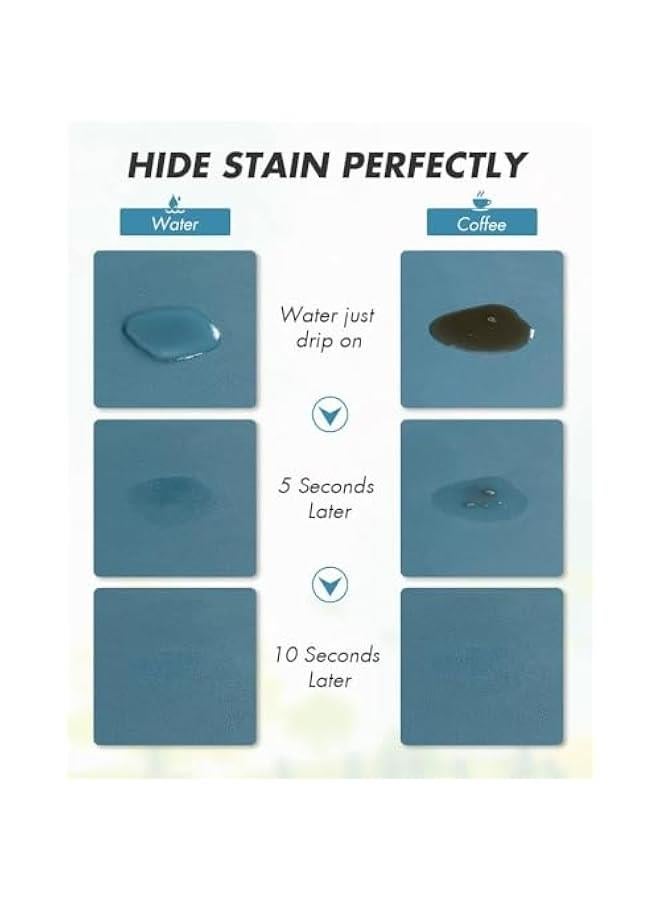 ميكسد بساط قهوة من تراسل مقاس 16 انش × 24 انش، بساط لتجفيف الاطباق مزود بدعامة من المطاط، بساط لتجفيف الاطباق لطاولة المطبخ وبار القهوة، يناسب تحت ماكينة تحضير القهوة وماكينة تحضير القهوة وماكينة تحضير - Image 2