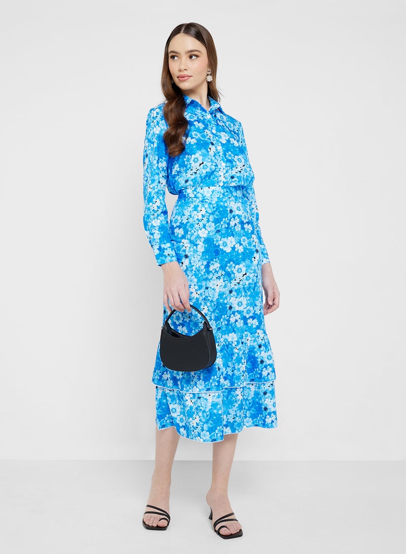 ELLA Printed Shirt & Skirt Set - Image 1