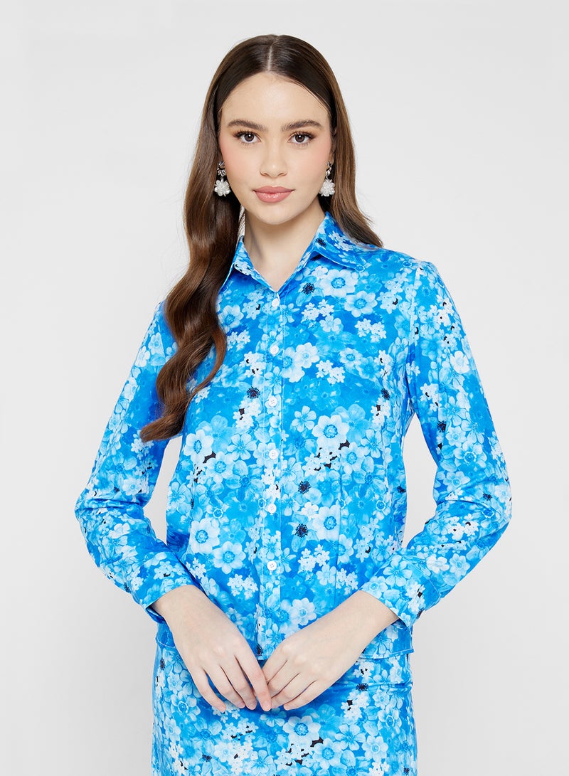 ELLA Printed Shirt & Skirt Set - Image 3