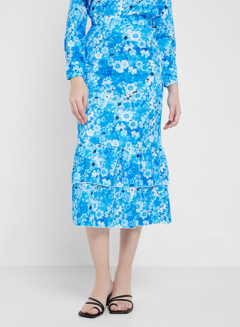 ELLA Printed Shirt & Skirt Set - Image 4