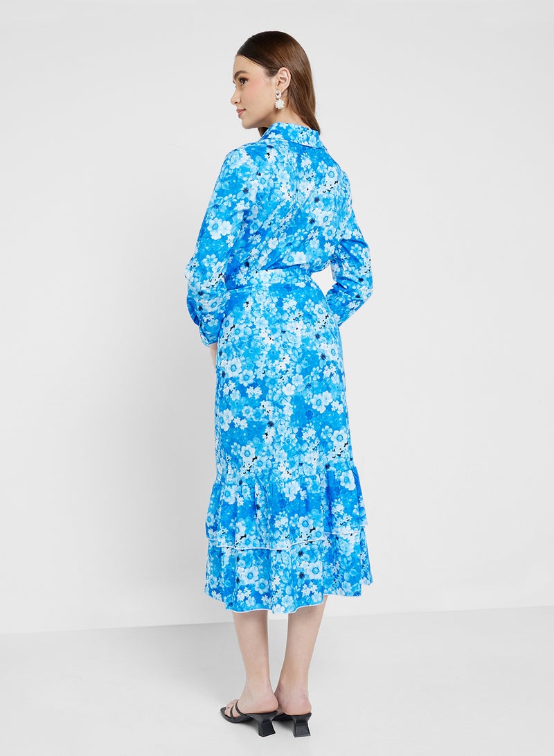 ELLA Printed Shirt & Skirt Set - Image 2