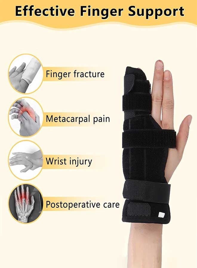 رَوَائِد دعامة تثبيت الإصبع، دعامة إصبع قابلة للتعديل لتقويم الإصبع وتخفيف آلام التهابات المفاصل والالتواءات، جبيرة مشط اليد للإصبع الرابع أو الخامس. - Image 4