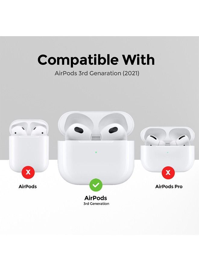 O Ozone غطاء لعلبة AirPods 3 لعام 2021 بتصميم كامل الجسم ناعم ولامع بتشطيب رخام - أزرق وذهبي - Image 2