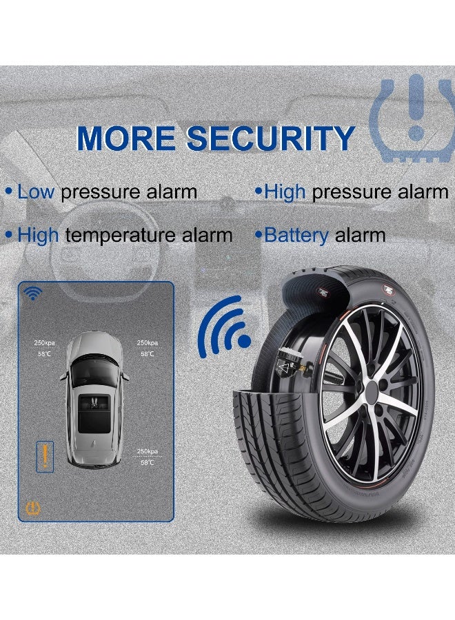 توبليو استبدال مستشعر TPMS لسيارات شيفروليه GMC كاديلاك وبويك، نظام مراقبة ضغط الإطارات 433 ميجاهرتز رقم OE 13598773 13594222 (4 قطع) - Image 5