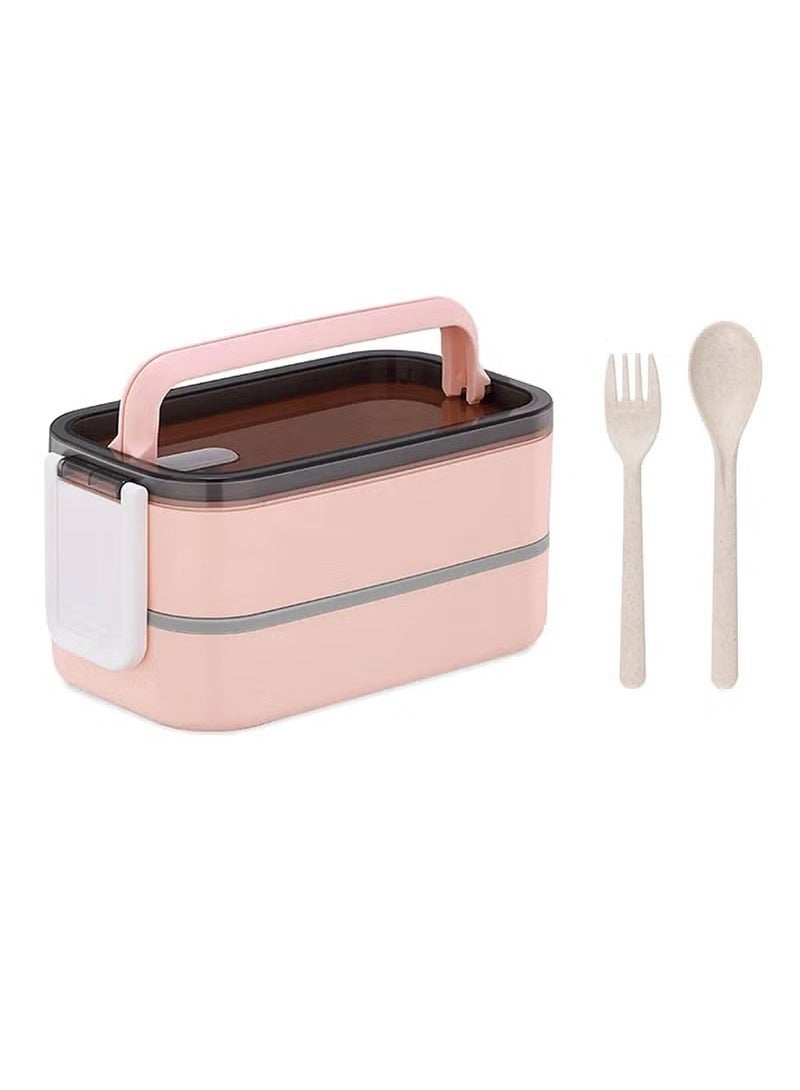 Arabest 2- Layer Leakproof Bento Box-Large Lunch Box with Compartments und Cutlery Set-Food Picks for Lunch Box Containers for Adults-Microwave Food SafeBento Boxes  - Image 1