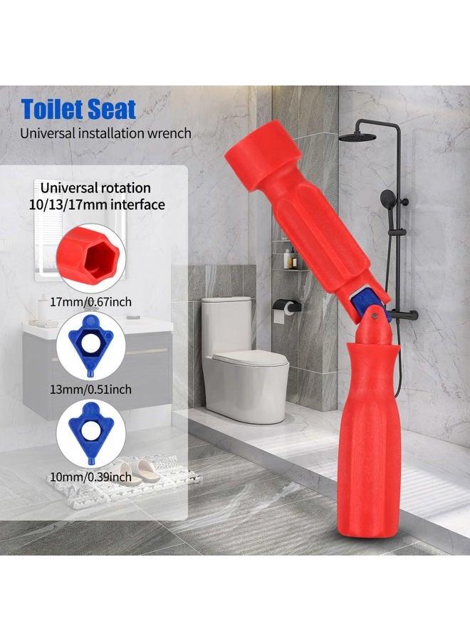LemonBest Toilet Seat Fitting Tool - Universal Toilet seat Installation Key, Toilet Seat Repair Wrench, 10/13/17mm Professional Universal Plastic High-Strength Installation Key (1 Pack) - Image 2