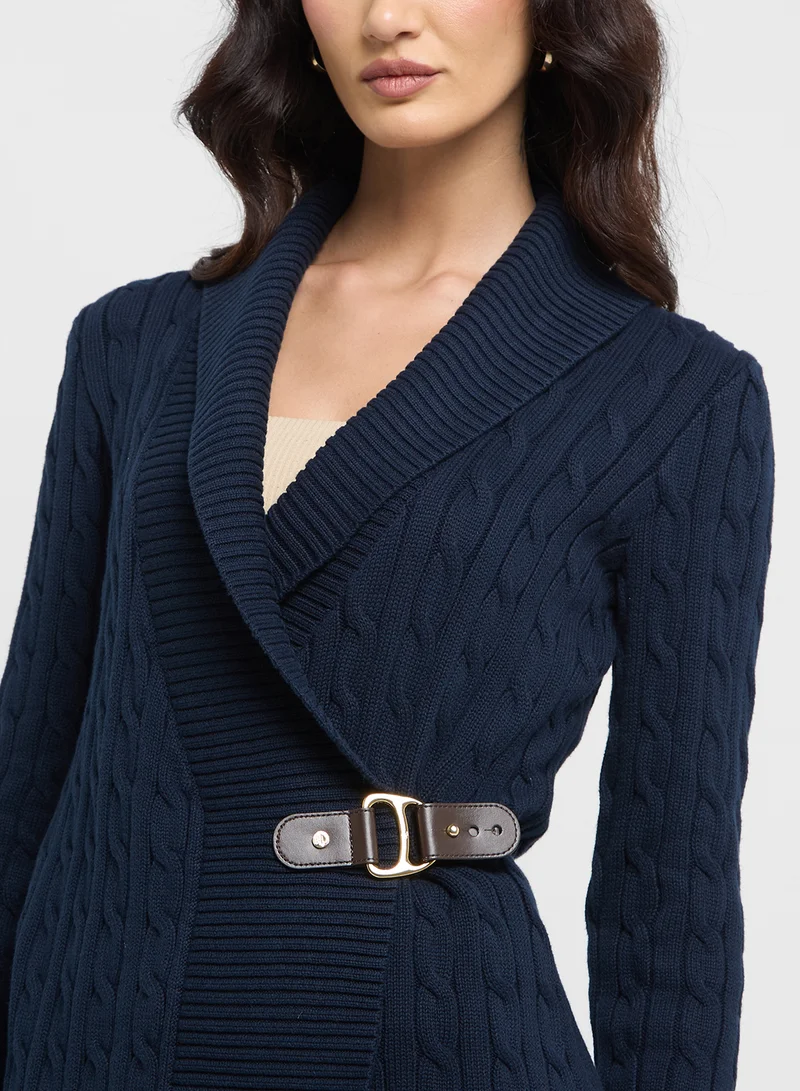 لورين رالف لورين Knitted Tie Detail Sweater