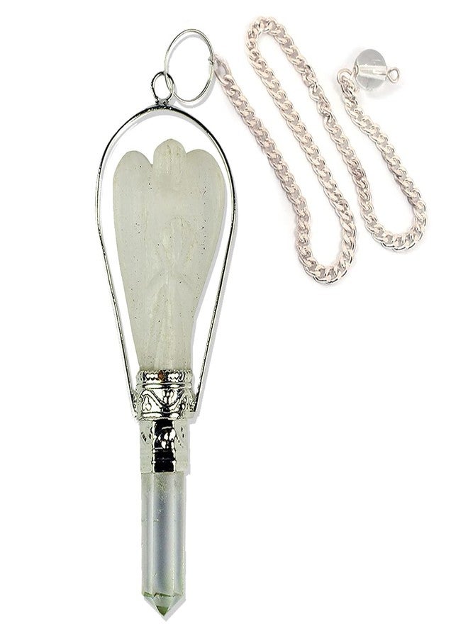 Crystu Natural Clear Quartz Dowser Pendulum Crystal Stone Angel Dowser Pendulum Dowsing for Healing Gemstones (Color : Clear) - Image 5