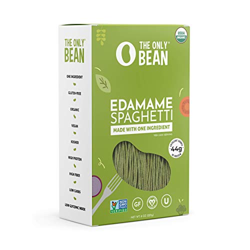 The Only Bean - Organic Edamame Spaghetti Pasta - High Protein, Keto Friendly, Gluten-Free, Vegan, Non-GMO, Kosher, Low Carb, Plant-Based Bean Noodles - 8 oz (1 Pack) - Image 1