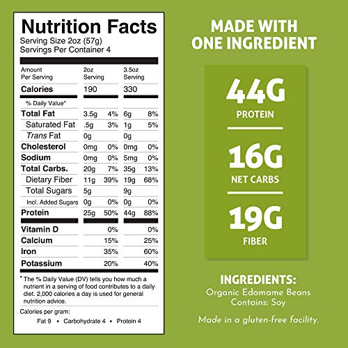 The Only Bean - Organic Edamame Spaghetti Pasta - High Protein, Keto Friendly, Gluten-Free, Vegan, Non-GMO, Kosher, Low Carb, Plant-Based Bean Noodles - 8 oz (1 Pack) - Image 2