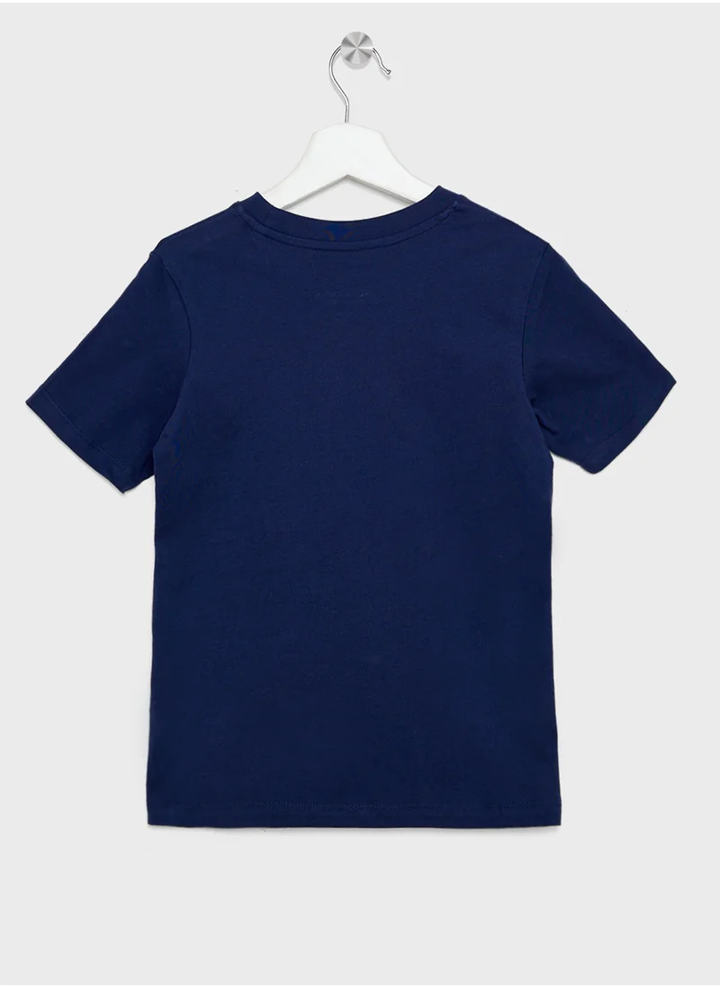 جاك وجونز جونيور Kids Logo Crew Neck T-Shirt