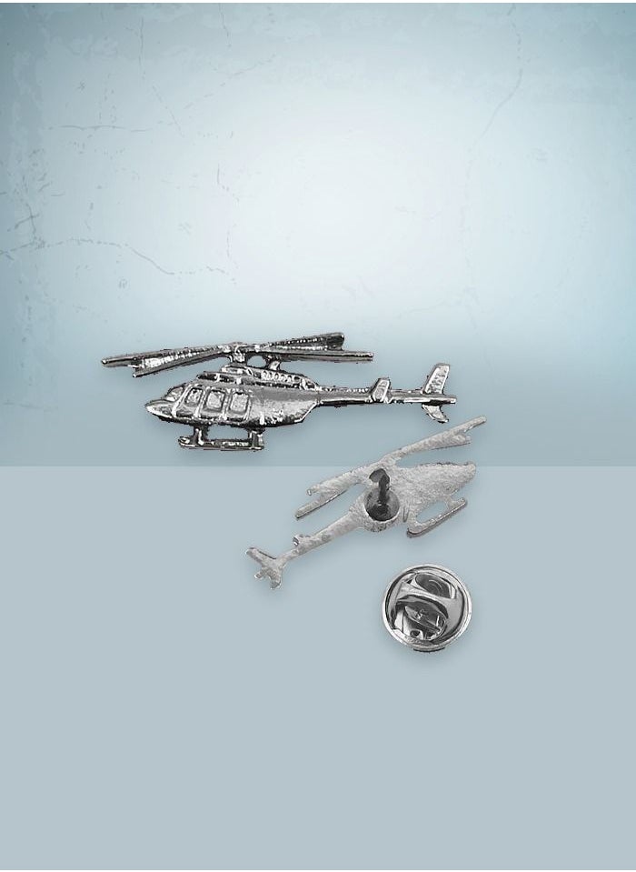 Fighter Gifts BELL 407 JETRANGER SILVER PIN 