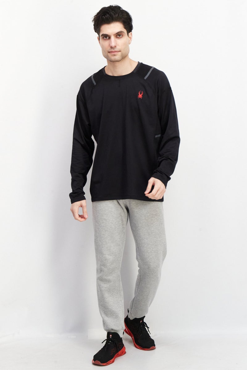 Spyder Men Sportswear Fit Long Sleeve Training Sweatshirt, Black - Image 2