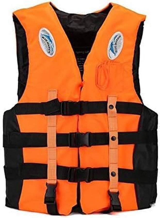 Matiko Professional Life Jacket Adult Upto 120 kg Swim Boating Vest Life Jacket Snorkeling Floating Swimming Surfing Water Sports Life Saving Jacket Water Sport (Orange-1PCS) - Image 1
