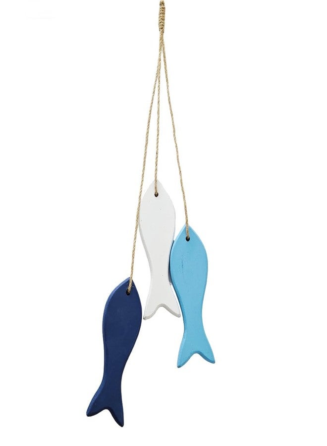 Liyujuping Hanging Coastal Wall Decor, Wooden Fish Wall Decor for Home, Nautical Theme Decorations for Ocean Room, Sea Fish Hanging Ornaments - Image 1