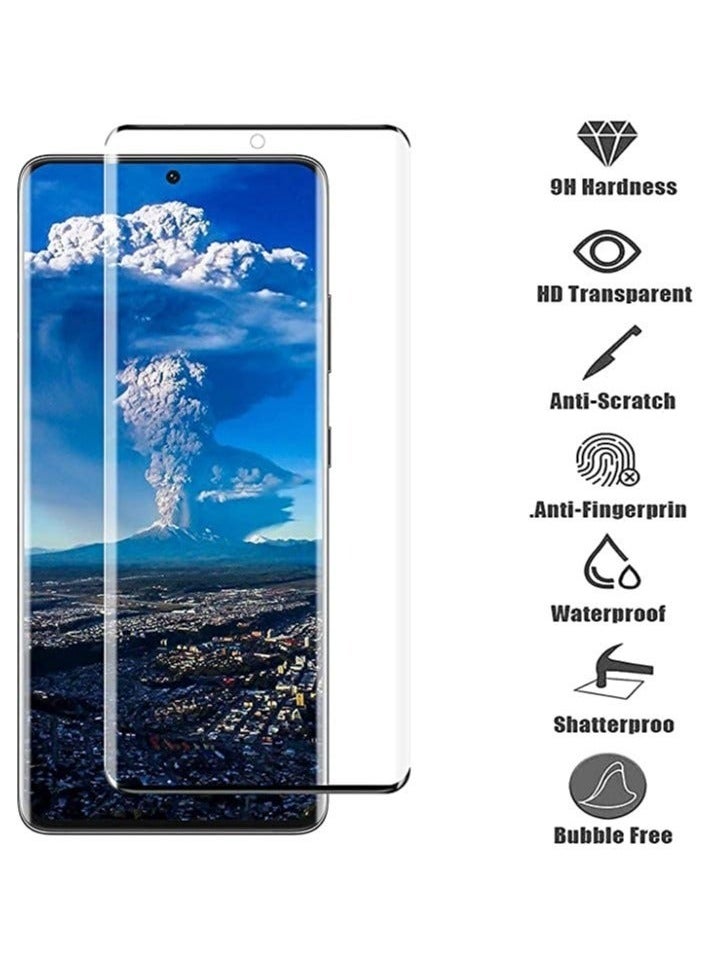 HuHa - Screen Protector, 9H Hardness,3D Curved,Ultrasonic Fingerprint Compatible,Anti-Scratch for Samsung S21 Ultra Glass Screen Protector 5G - Image 1